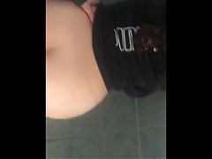 Fucking big ass bbw teen slut by big hard dick doggystyle in public while cops are searching for us