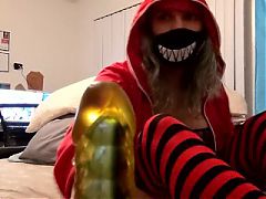 Trans Girl Gumi Megpoid Fuckes Herself With Dildo And Cums On Herself (FULL OF Video)